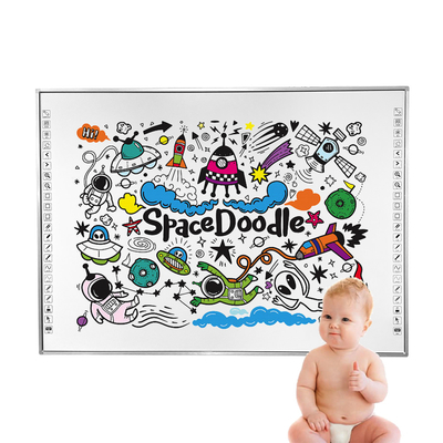 Finger Writing 86 Inch Interactive Electronic Whiteboard Aluminium Alloy Frame Smart
