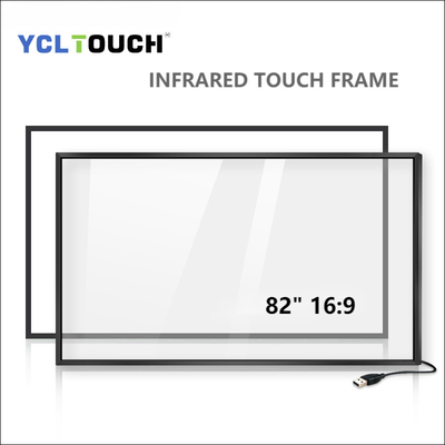 20 টাচ পয়েন্ট সহ YCLTOUCH 82 ইঞ্চি ইনফ্রারেড মাল্টি টাচ স্ক্রীন ফ্রেম