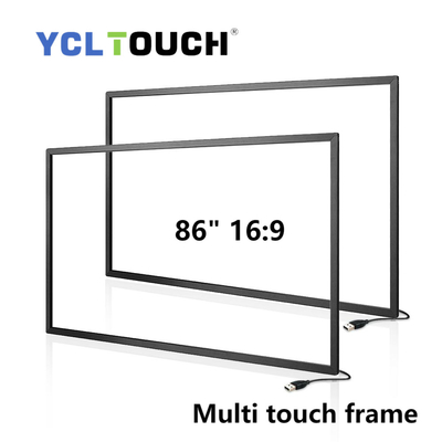 20 টাচ পয়েন্ট সহ YCLTOUCH 86 ইঞ্চি ইনফ্রারেড মাল্টি IR টাচ স্ক্রীন ফ্রেম